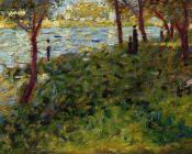 乔治 修拉 : La Grande Jatte, Landscape with Figures